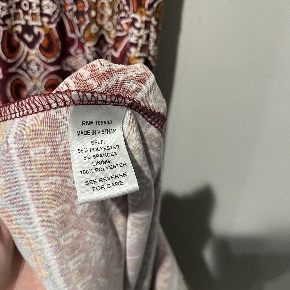 Rabbit Rabbit Rabbit Burgundy Patterned Maxi Dress - Picture 5 of 9